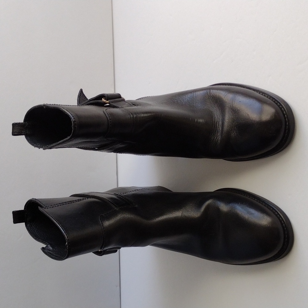 J.Crew Parker black leather ankle boots size 9 - Picture 2 of 10